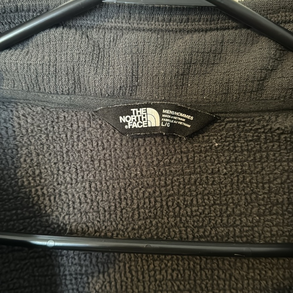 Men’s Black North Face zip up fleece Size Large - Picture 3 of 3